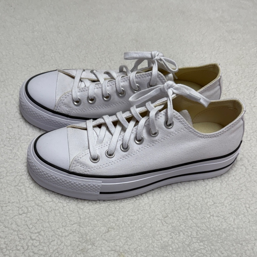 Converse White Platform Sneakers